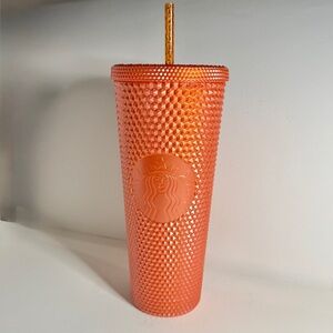 Starbucks Vibrant Orange Textured Tumbler